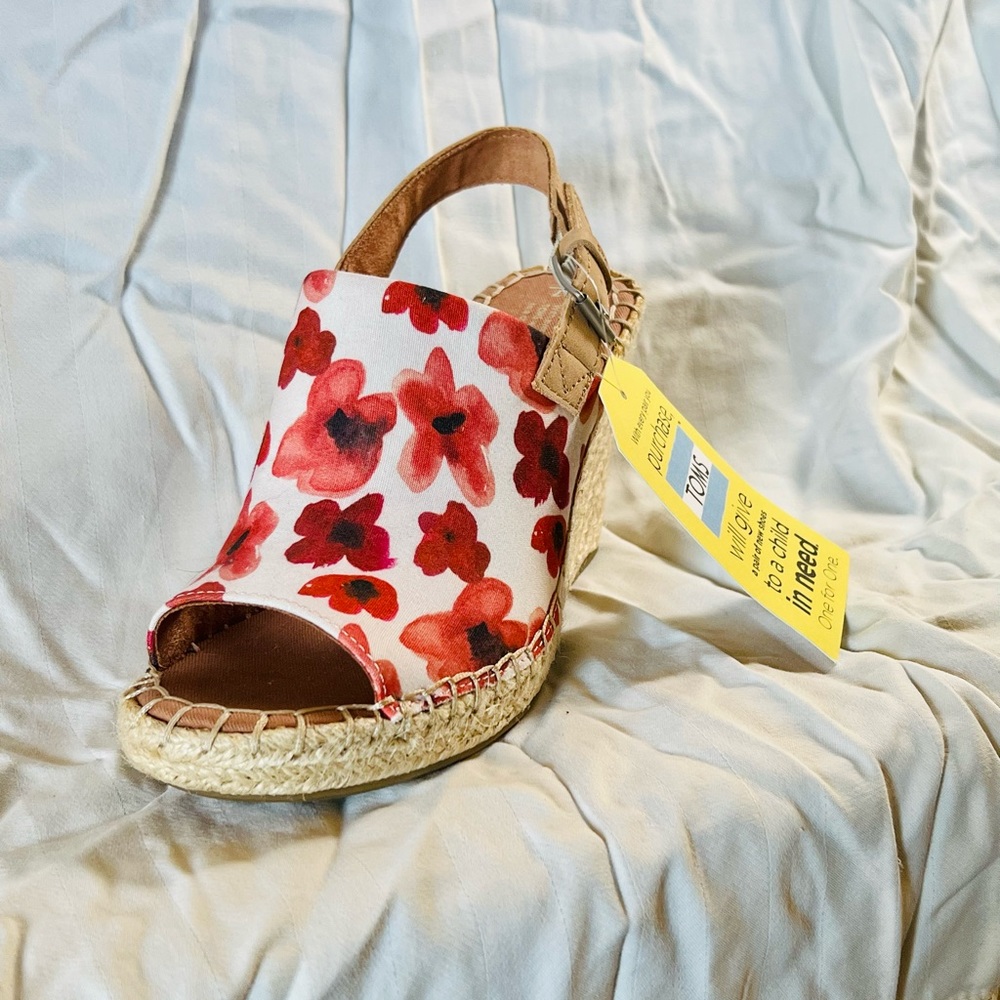 TOMS Monica Peep Toe Wedge
